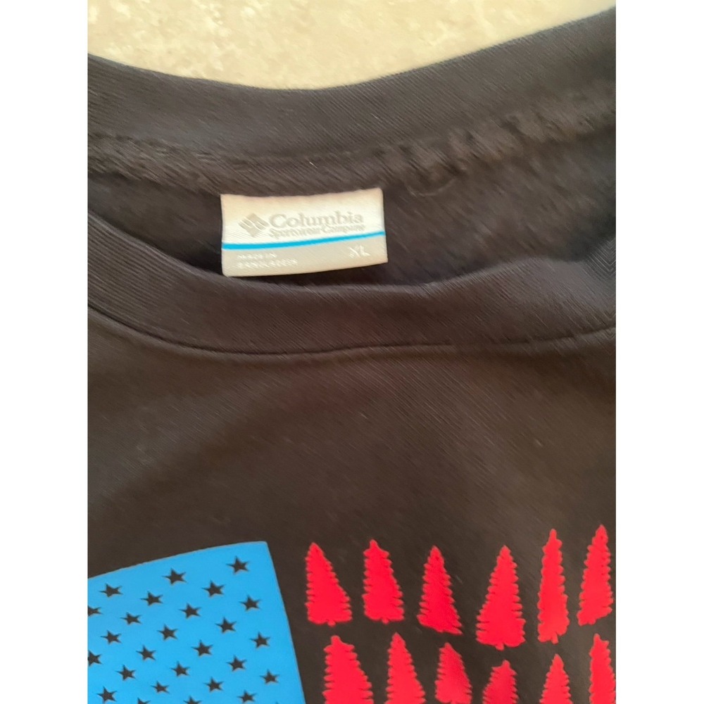 Patriot flag USA American Columbia Winter crewneck sweatshirt outdoor XL - Picture 4 of 6